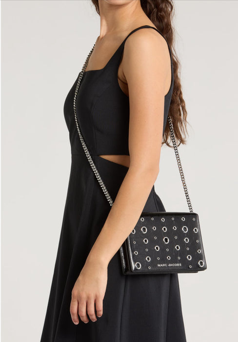 Marc Jacobs Grommet Flap Shoulder Bag Black