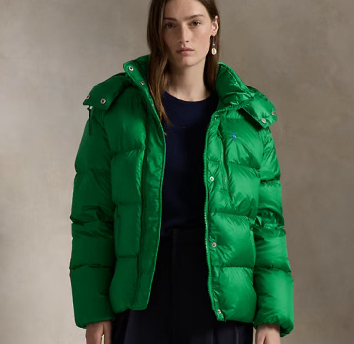 Polo Ralph Lauren Water-Repellent Quilted Down Jacket Green