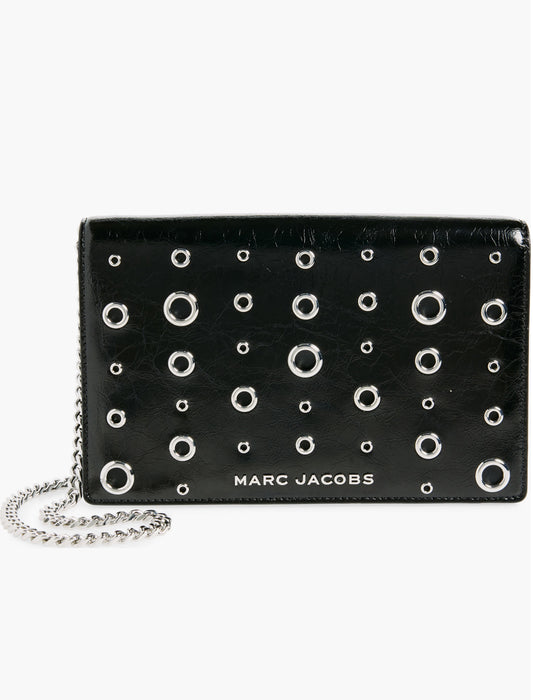 Marc Jacobs Grommet Flap Shoulder Bag Black