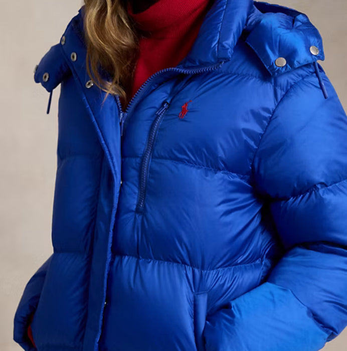 Polo Ralph Lauren Water-Repellent Quilted Down Jacket Irıs Blue