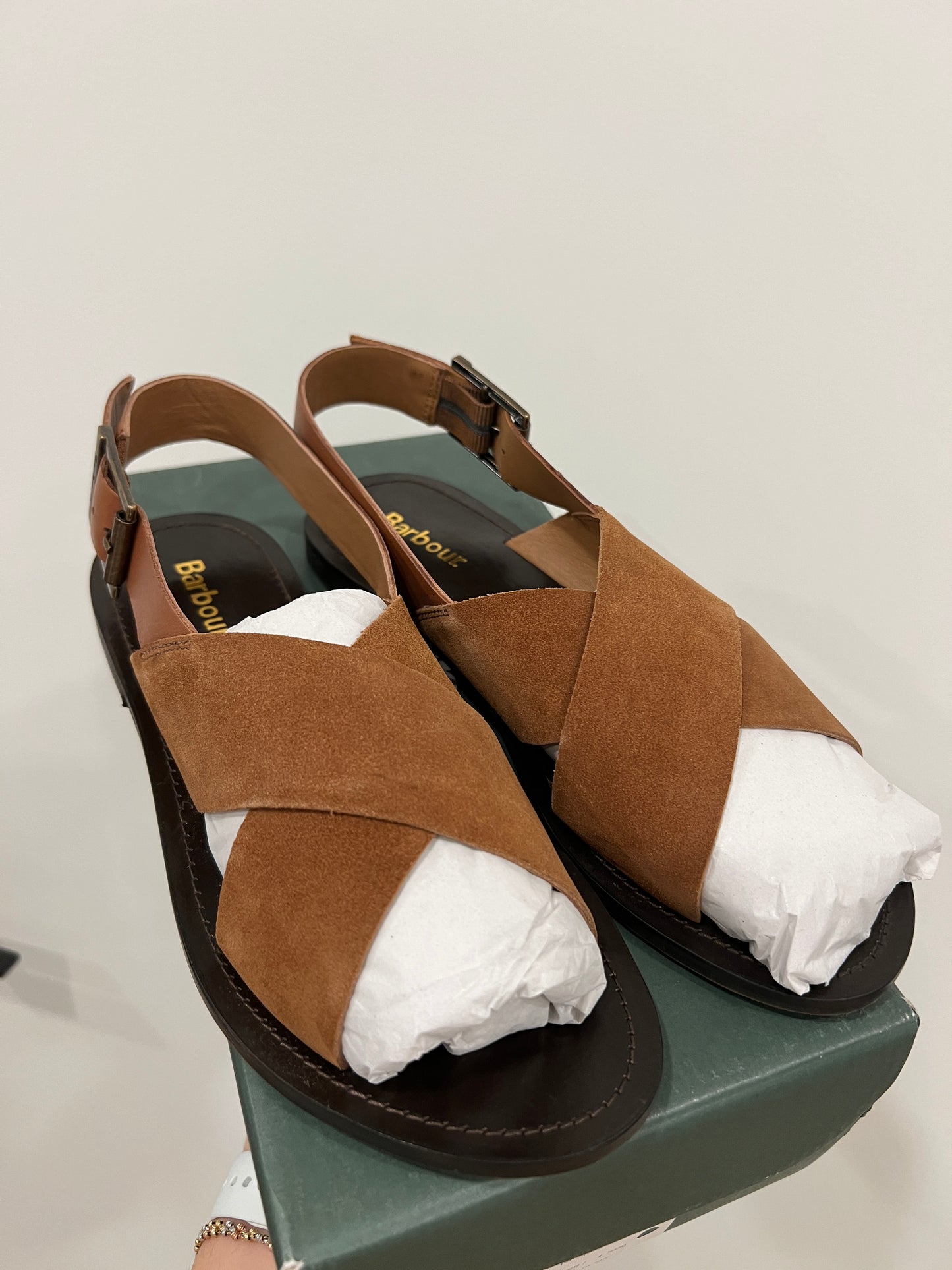 Barbour Sandal in Suede Leather