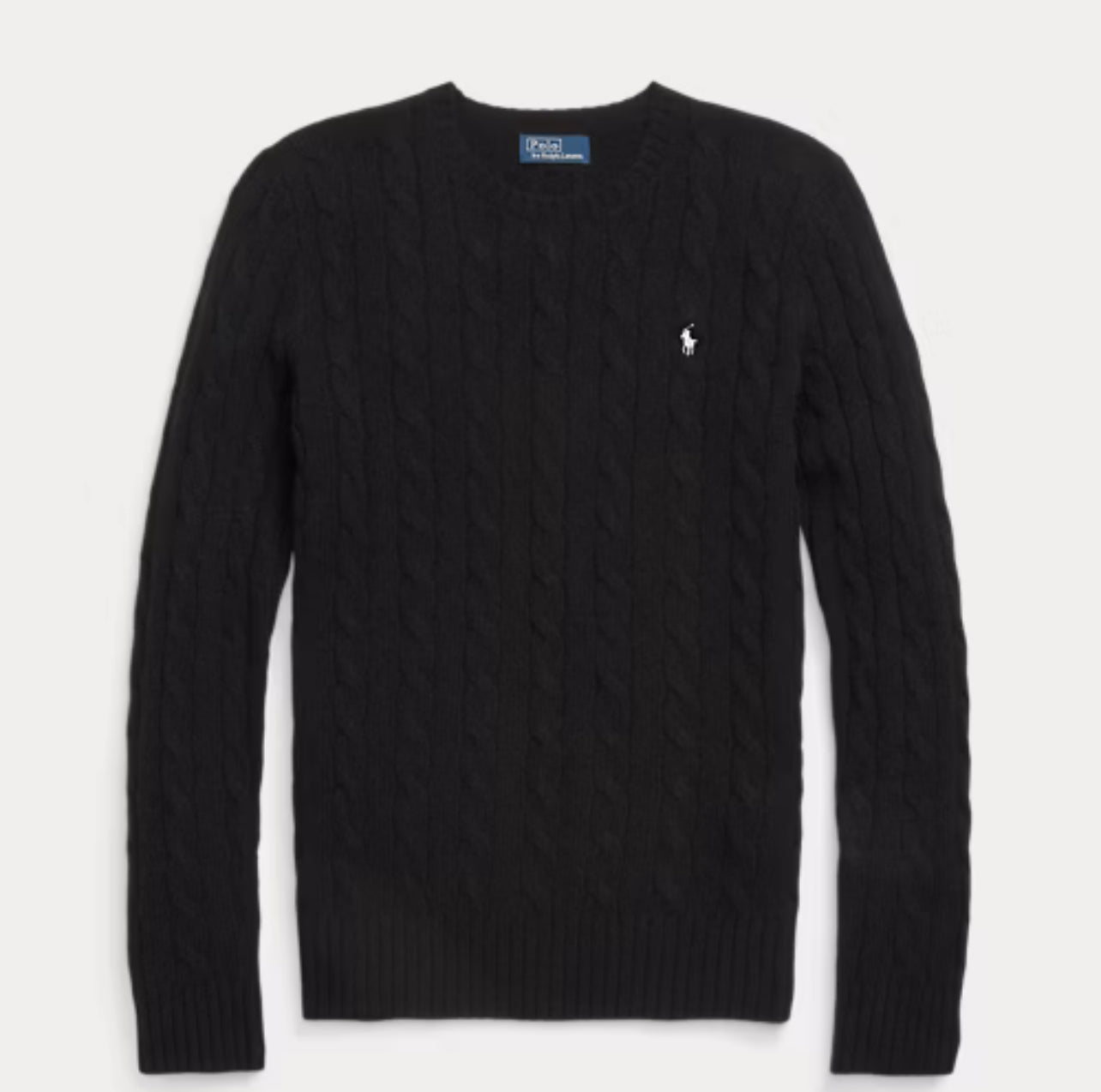 Polo Ralph Lauren Cable-Knit Wool-Cashmere Sweater Black
