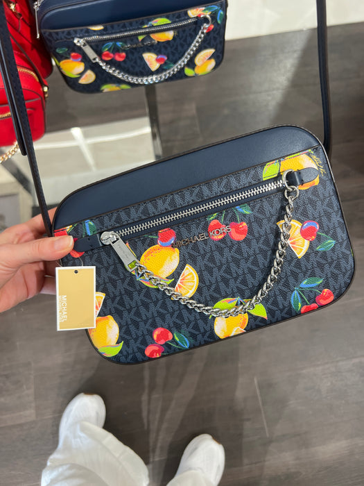 Michael Kors Jet Set Chain Crossbody Fruit Pattern