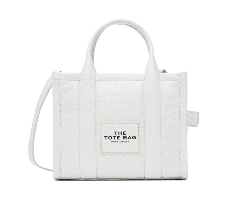 Marc Jacobs The Croc Embossed Small Leather Tote Bag