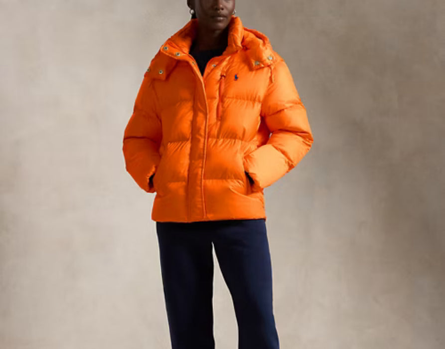 Polo Ralph Lauren Water-Repellent Quilted Down Jacket Orange