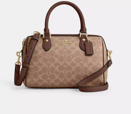 Coach Rowan Satchel Bag In Signature Canvas