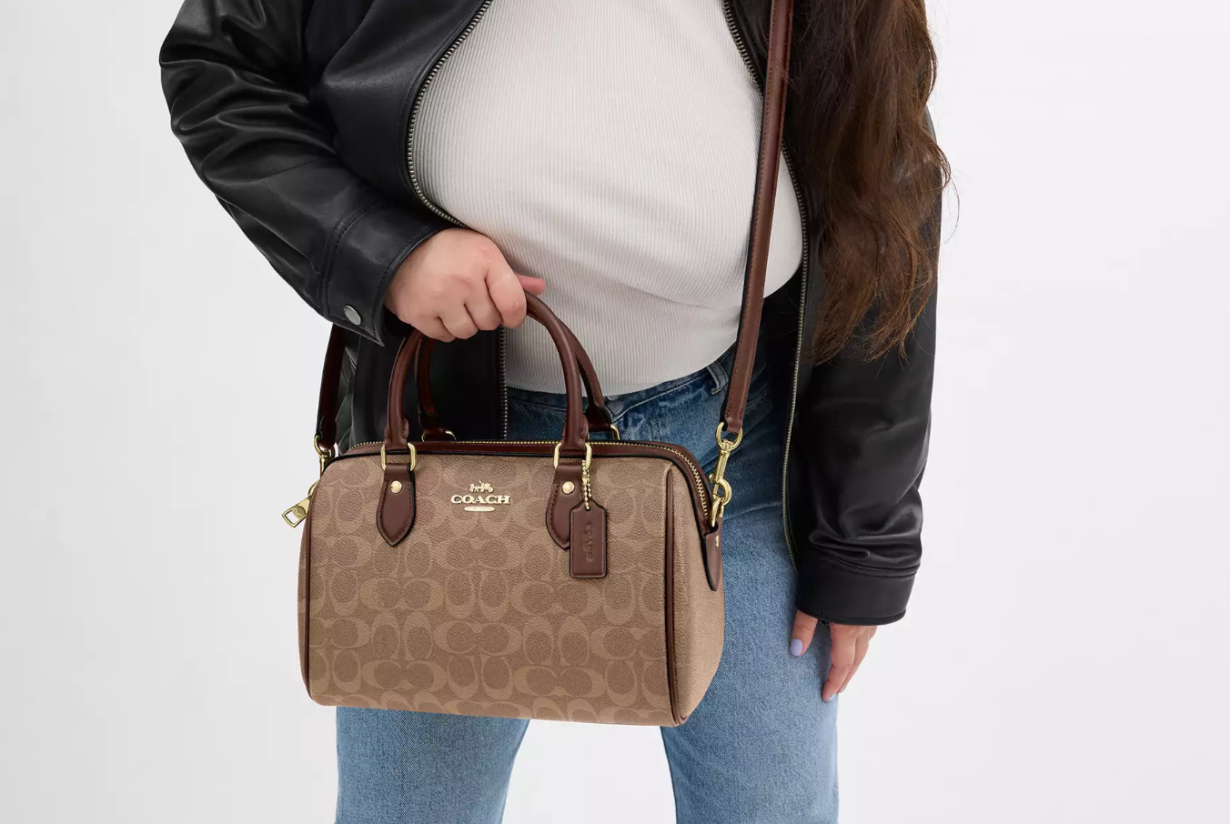 Coach Rowan Satchel Bag In Signature Canvas