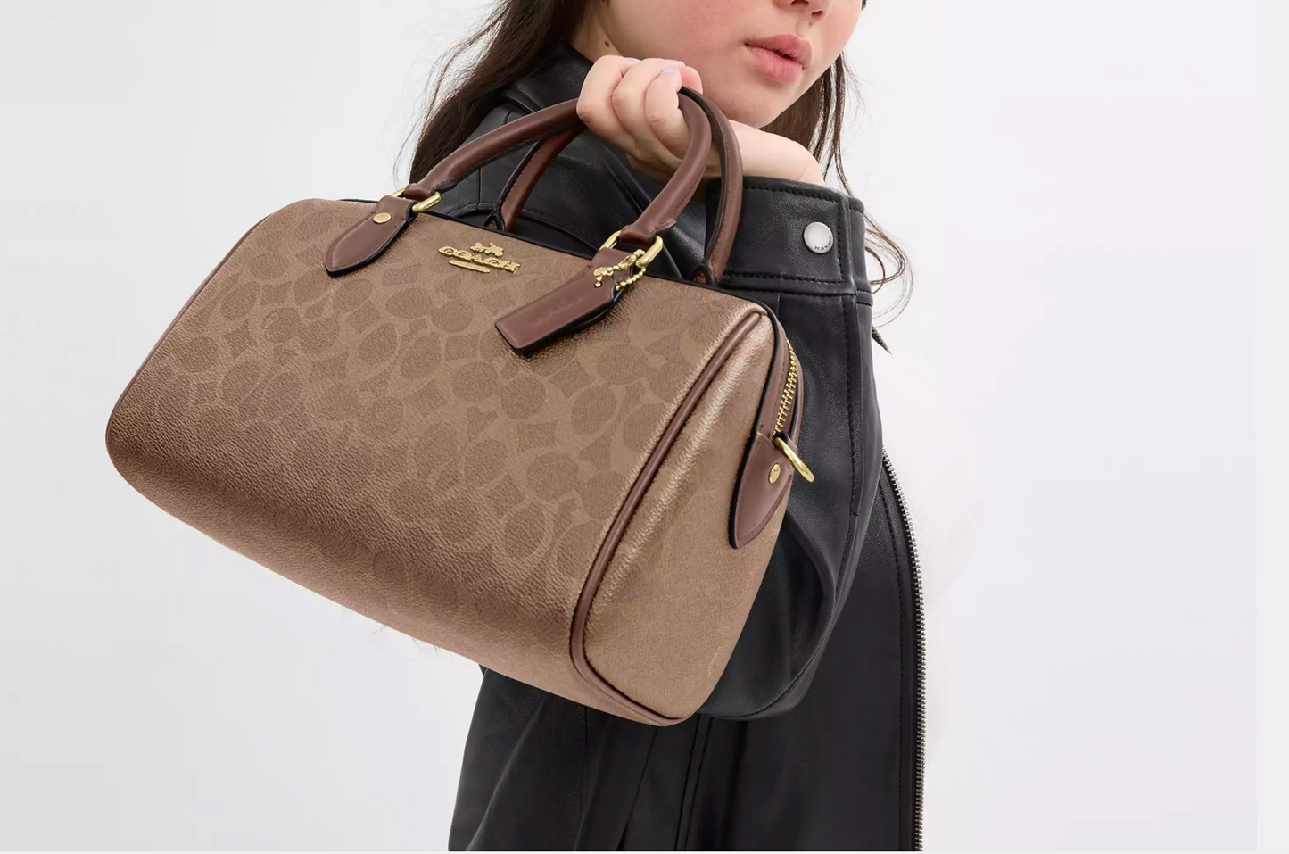 Coach Rowan Satchel Bag In Signature Canvas