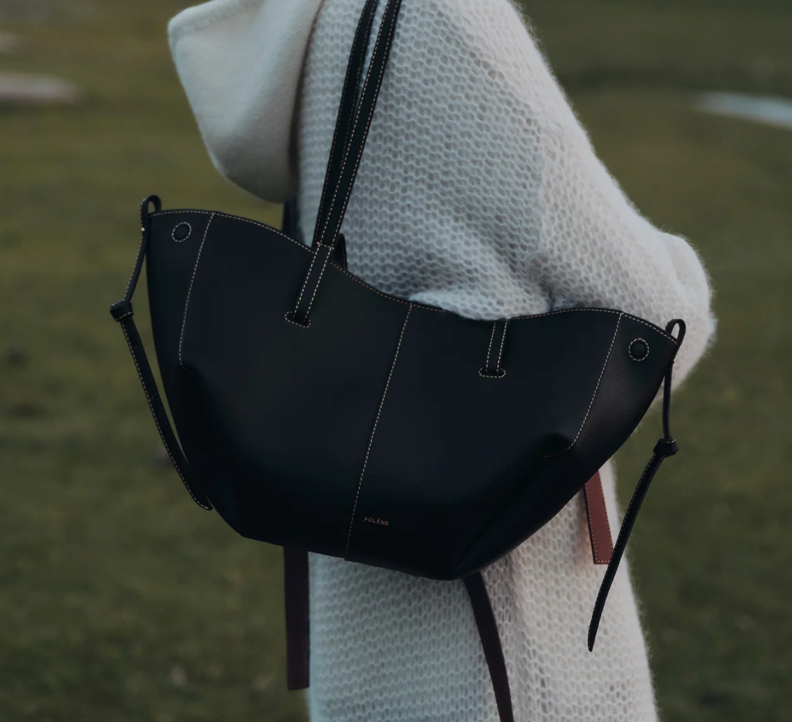 Cyme Mini EDITION TEXTURED BLACK WITH ECRU STITCHING