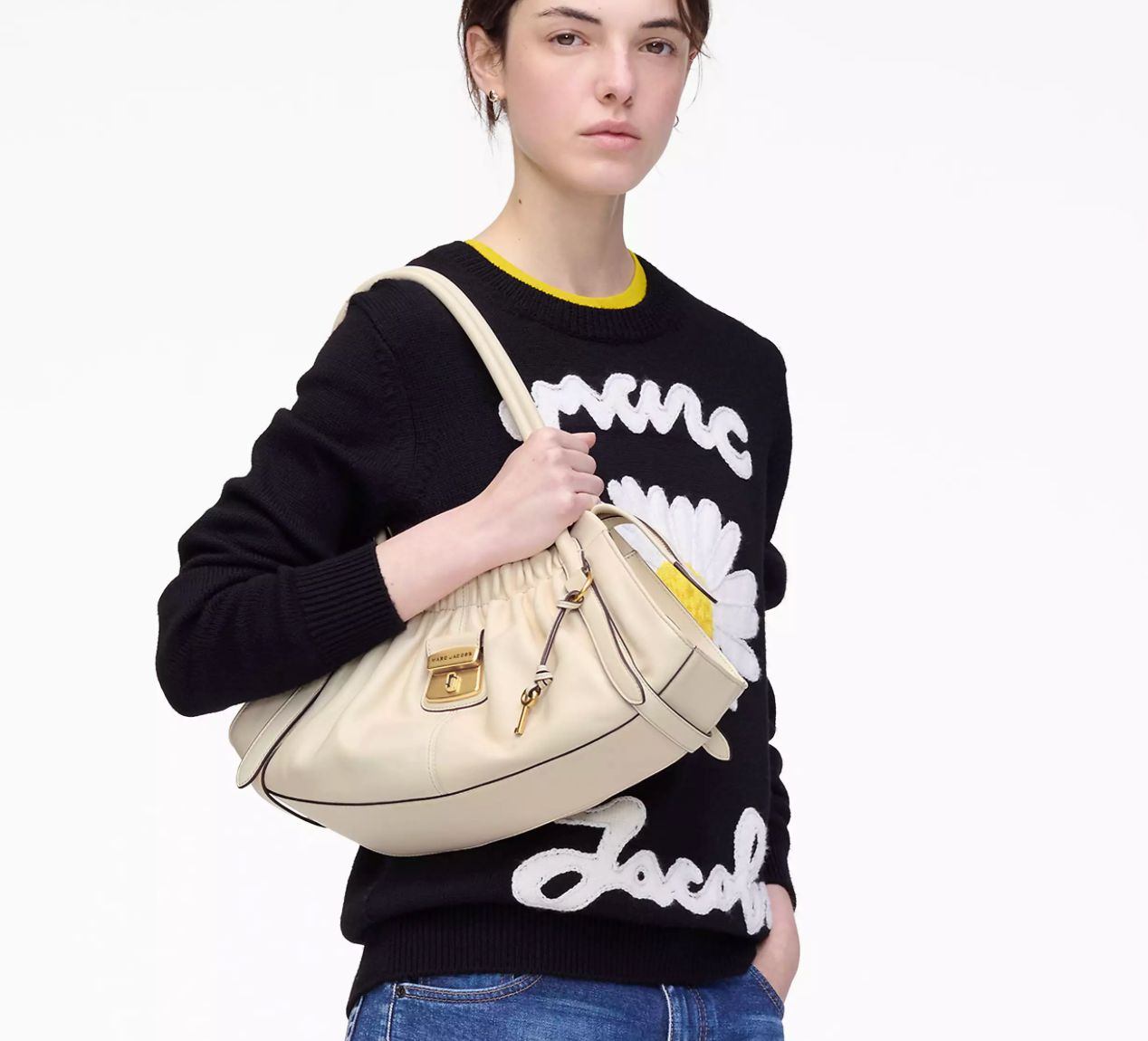 Marc Jacobs The Cristina Satchel Bag-Ivory