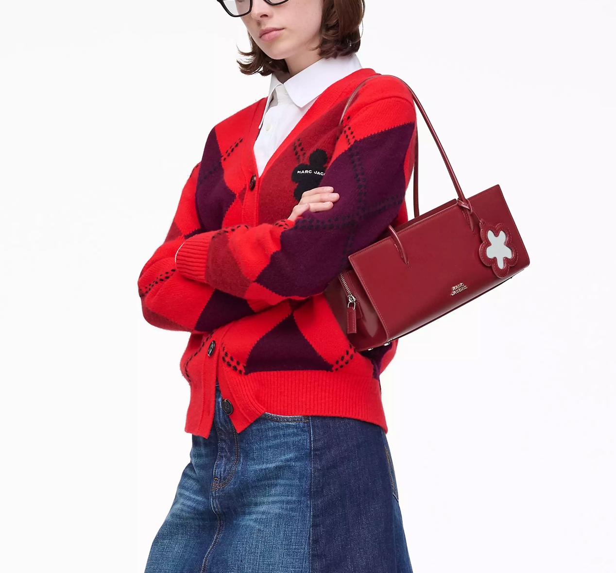 Marc Jacobs The Glam Mirror Satchel Bag-Siren