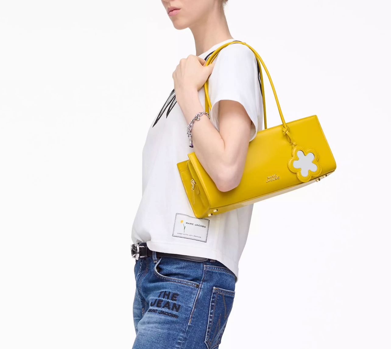 Marc Jacobs The Glam Mirror Satchel Bag-Joy Yellow