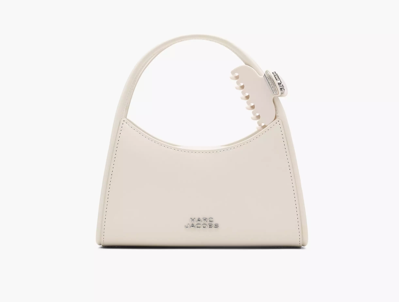 Marc Jacobs The Claw Clip Crossbody Bag-Cotton White