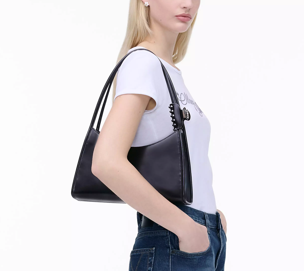 Marc Jacobs The Claw Clip Shoulder Bag-Black