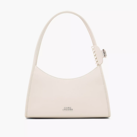 Marc Jacobs The Claw Clip Shoulder Bag-Cotton White