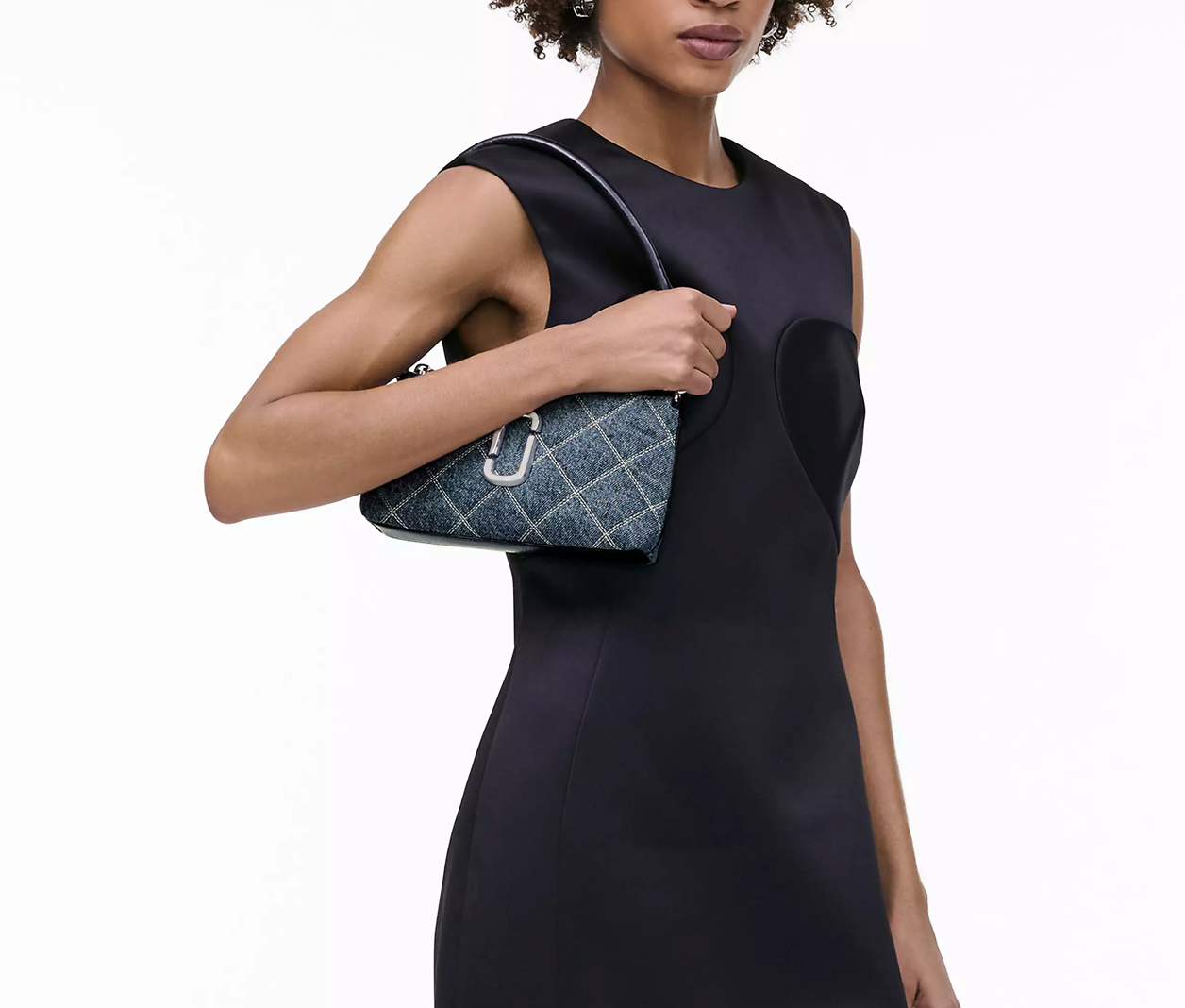 Marc Jacobs The Quilted Denim Snapshot Convertible Shoulder Bag