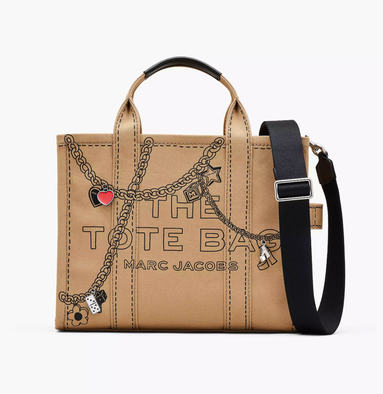 Marc Jacobs The Trompe L'Oeil Charm Canvas Medium Tote Bag