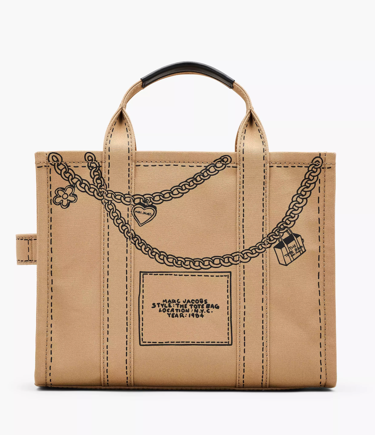 Marc Jacobs The Trompe L'Oeil Charm Canvas Medium Tote Bag