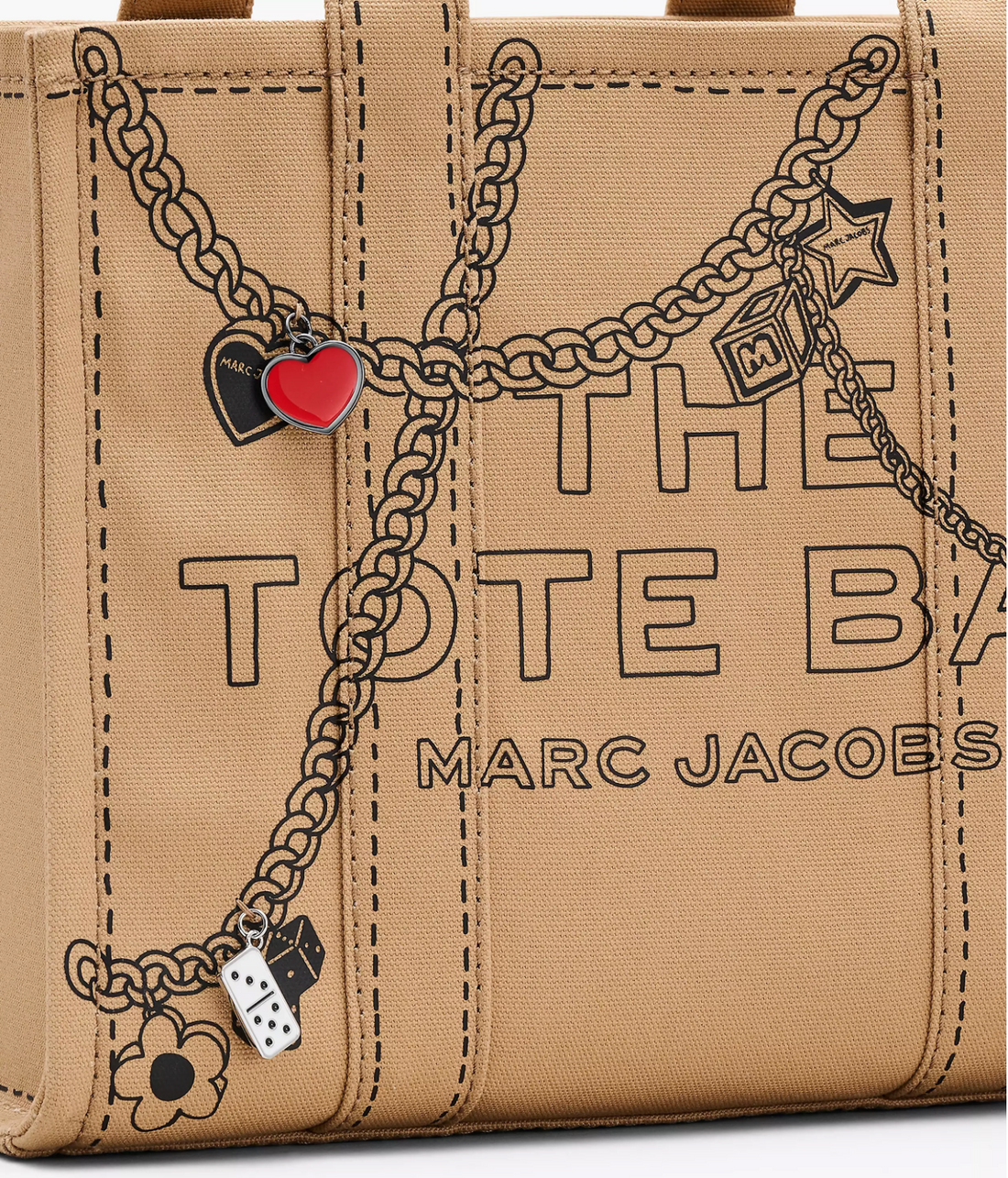Marc Jacobs The Trompe L'Oeil Charm Canvas Medium Tote Bag