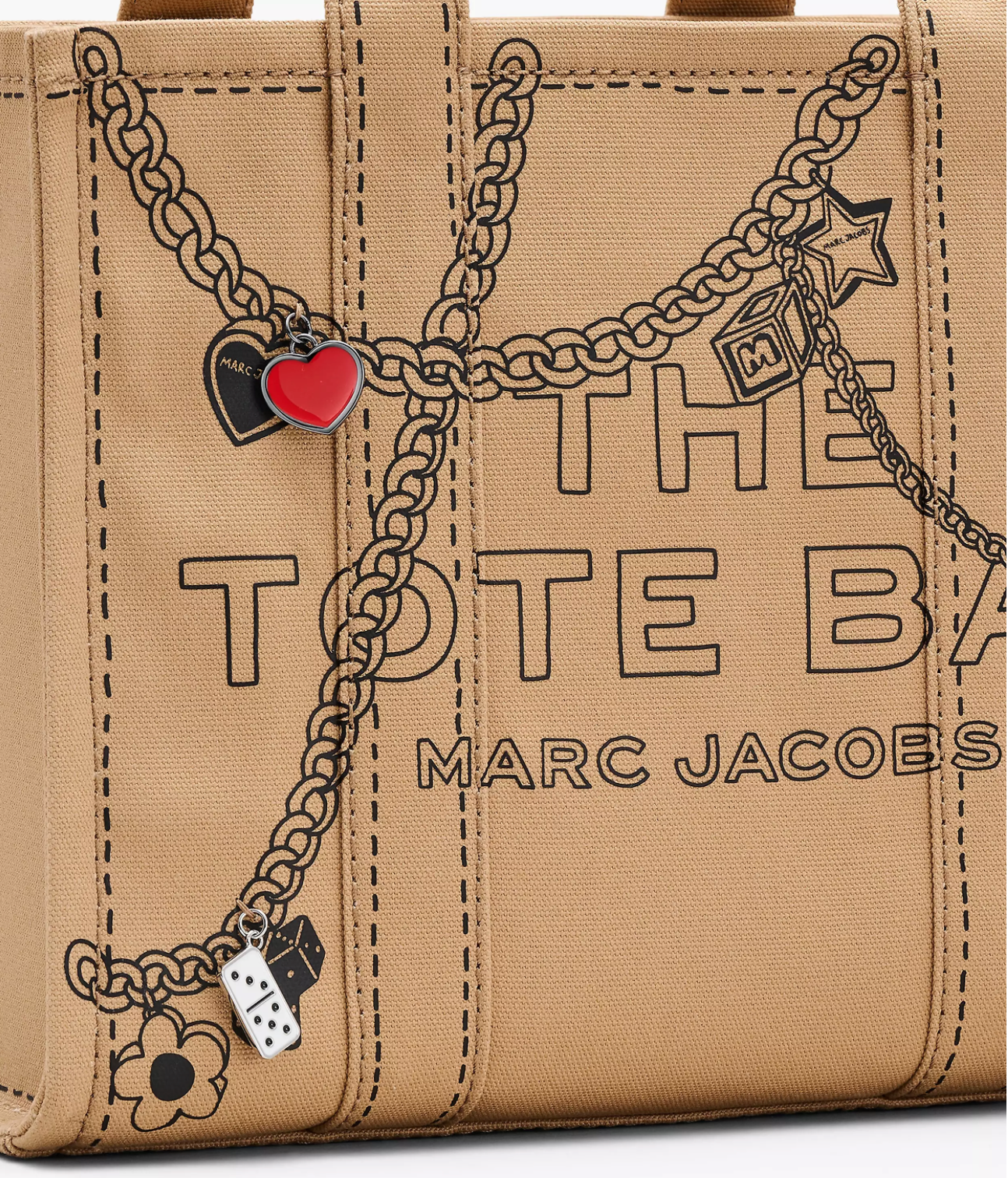 Marc Jacobs The Trompe L'Oeil Charm Canvas Medium Tote Bag
