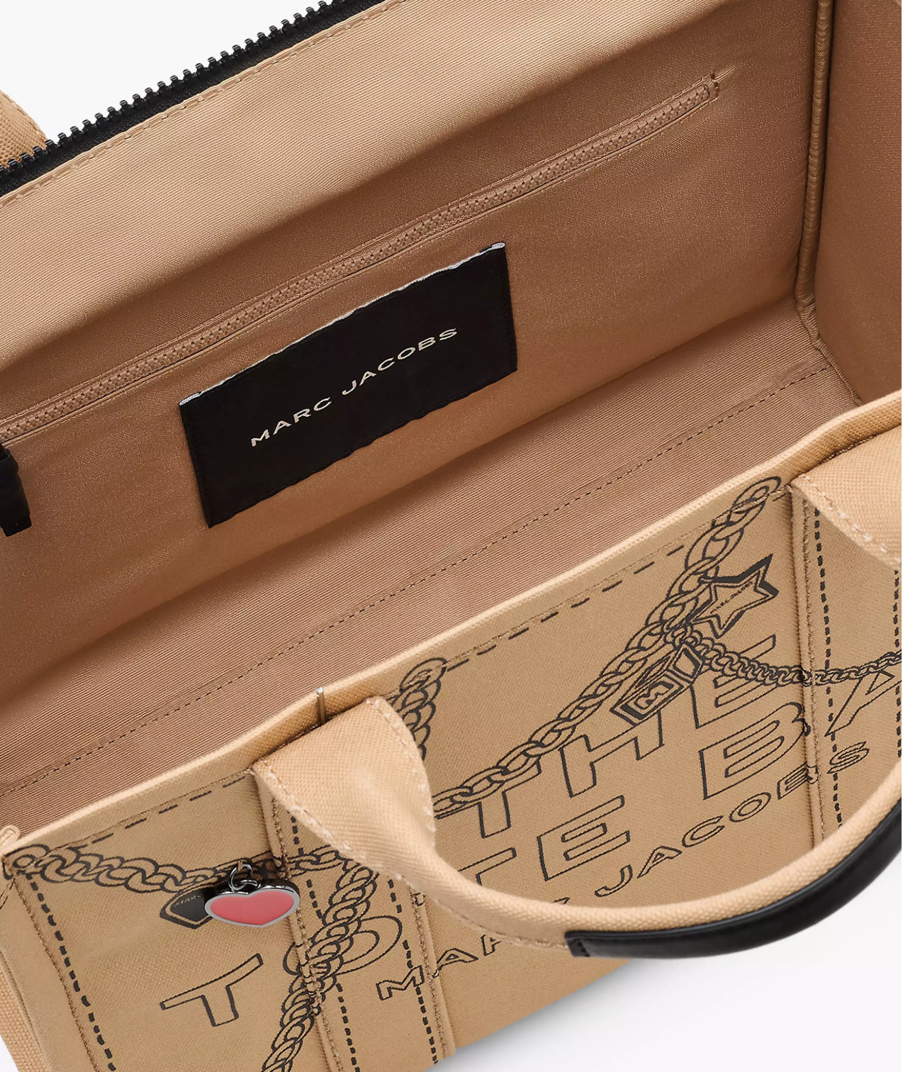 Marc Jacobs The Trompe L'Oeil Charm Canvas Medium Tote Bag