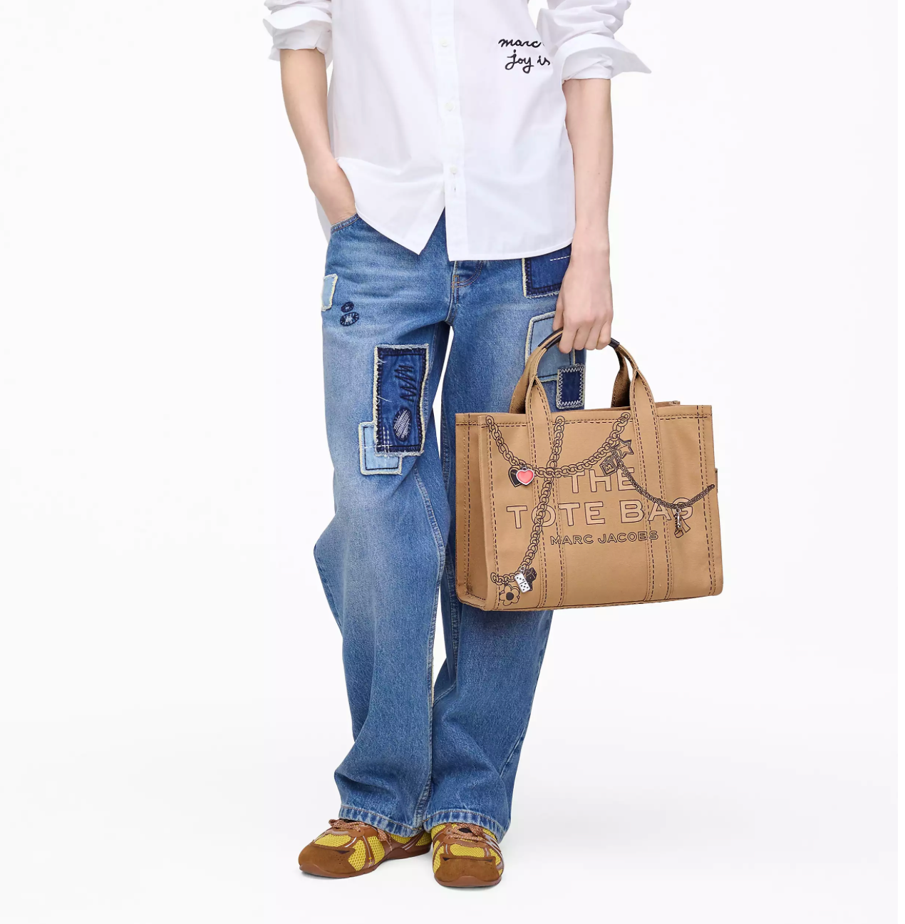 Marc Jacobs The Trompe L'Oeil Charm Canvas Medium Tote Bag