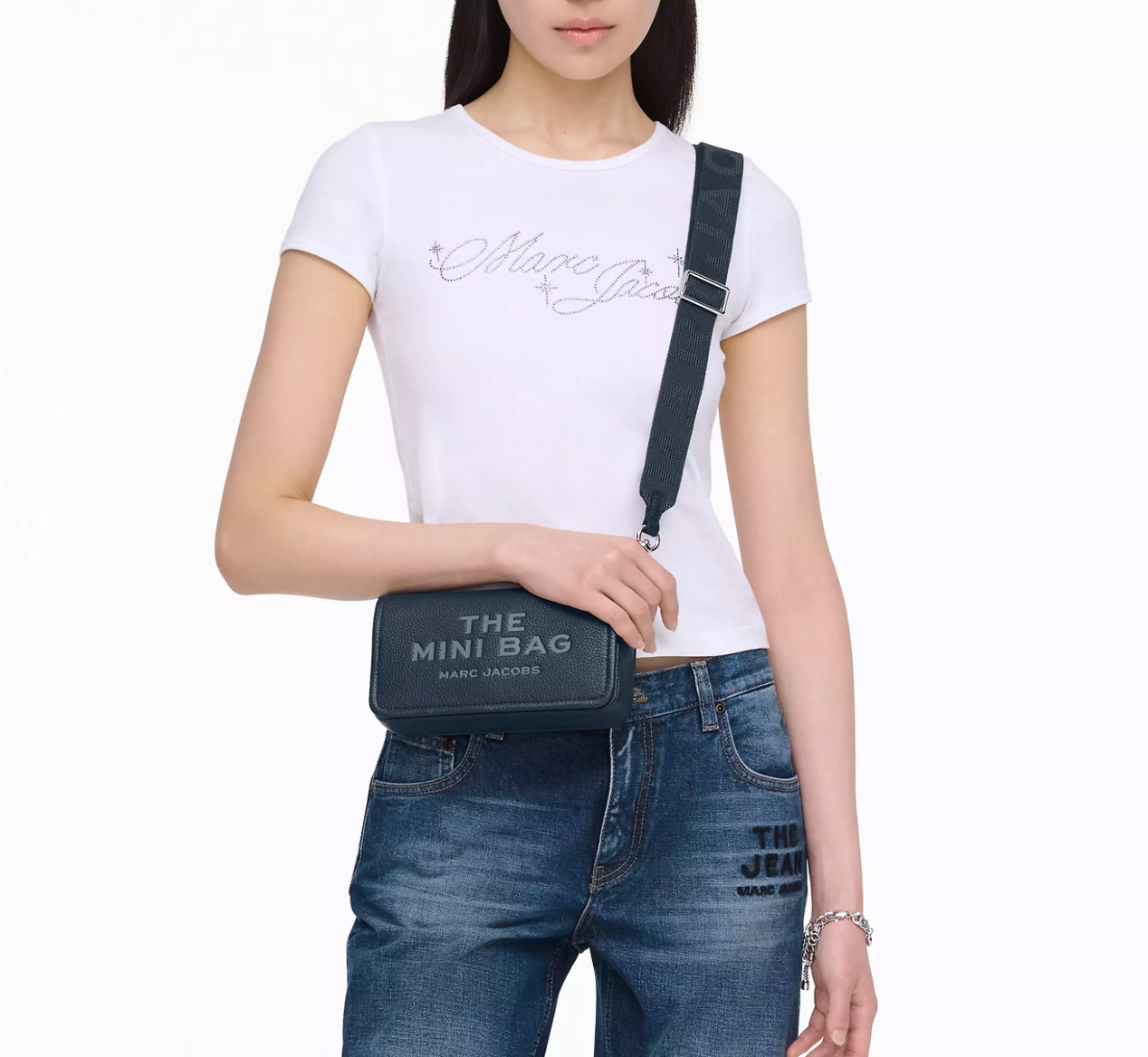 Marc Jacobs Leather Mini Bag Blue Sea