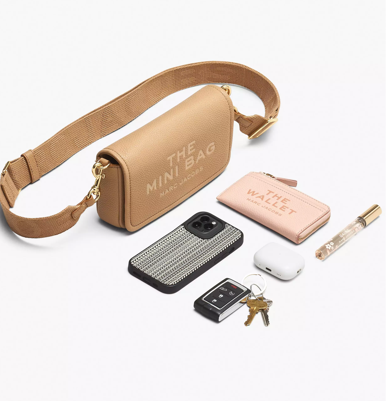 Marc Jacobs Leather Mini Bag-Camel
