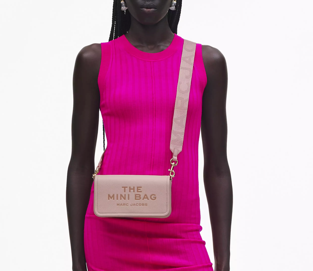 Marc Jacobs Leather Mini Bag-Rose