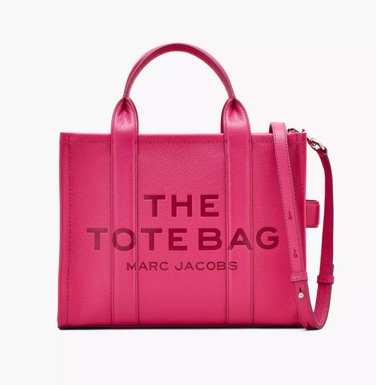 Marc Jacobs Leather Medium Tote Bag-Raspberry Pink