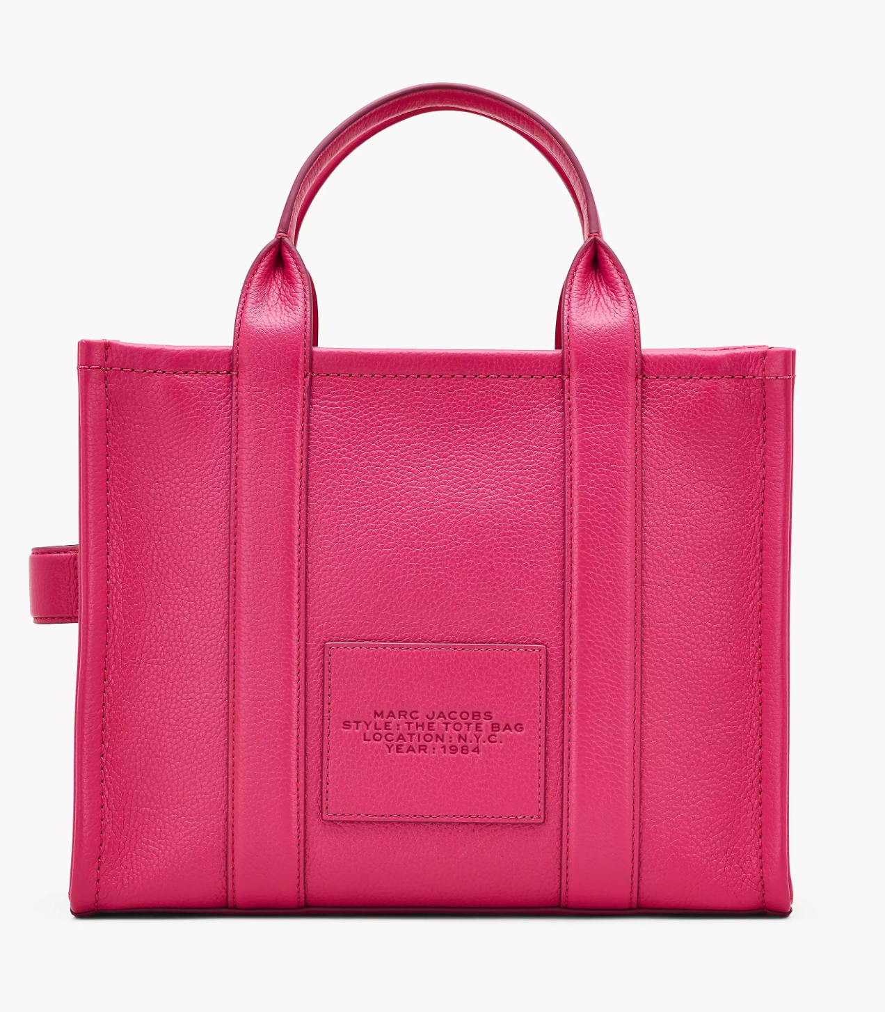 Marc Jacobs Leather Medium Tote Bag-Raspberry Pink
