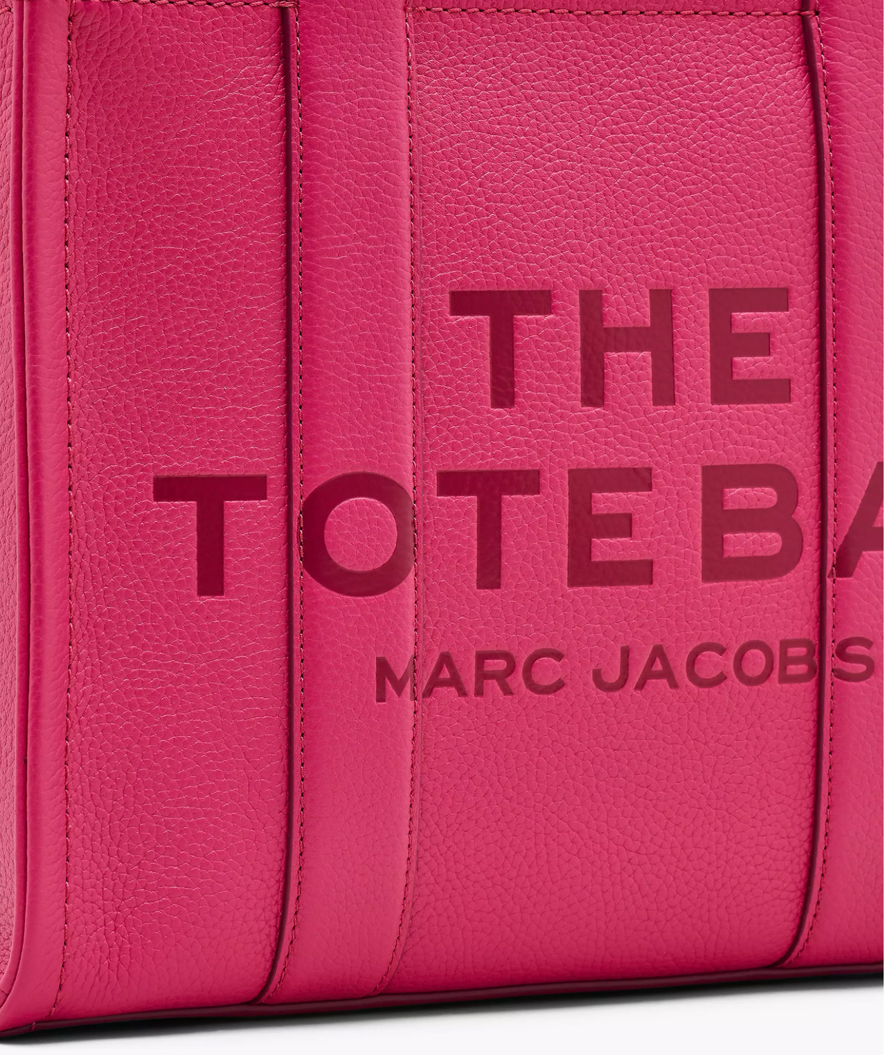 Marc Jacobs Leather Medium Tote Bag-Raspberry Pink