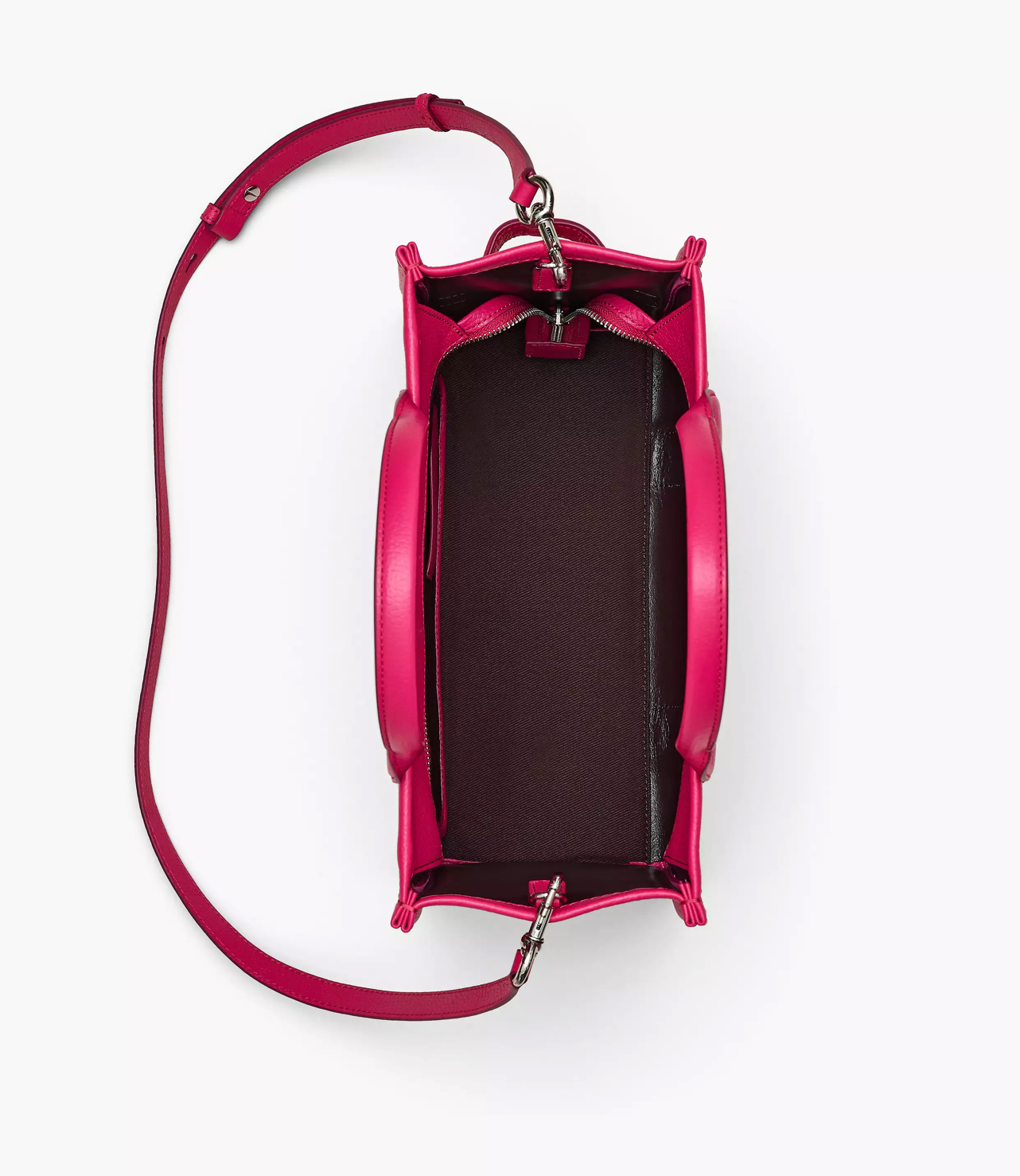 Marc Jacobs Leather Medium Tote Bag-Raspberry Pink