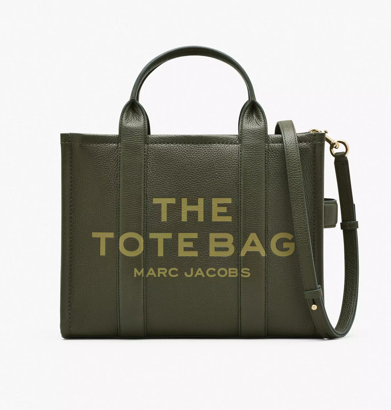 Marc Jacobs Leather Medium Tote Bag-Forest