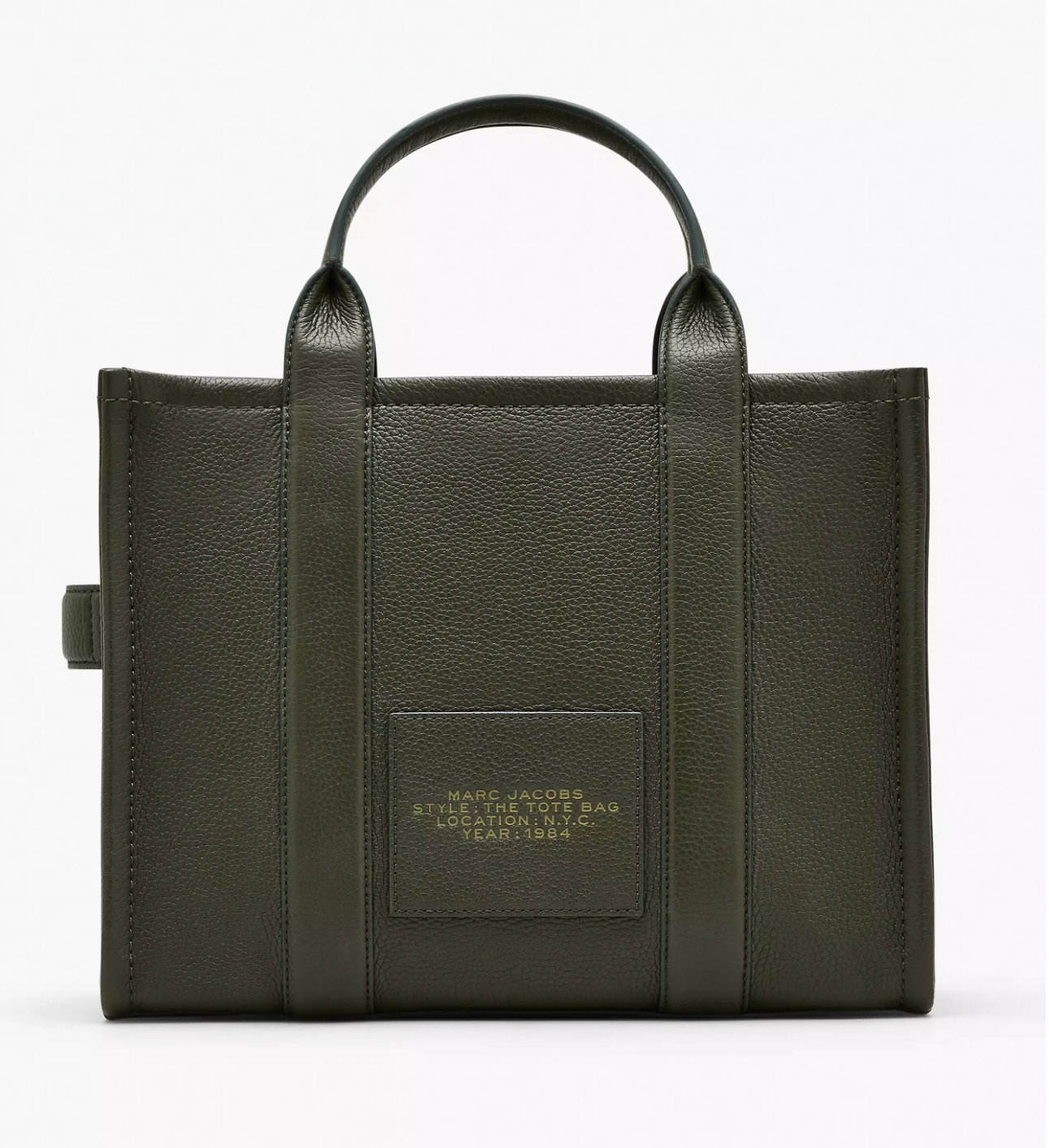 Marc Jacobs Leather Medium Tote Bag-Forest