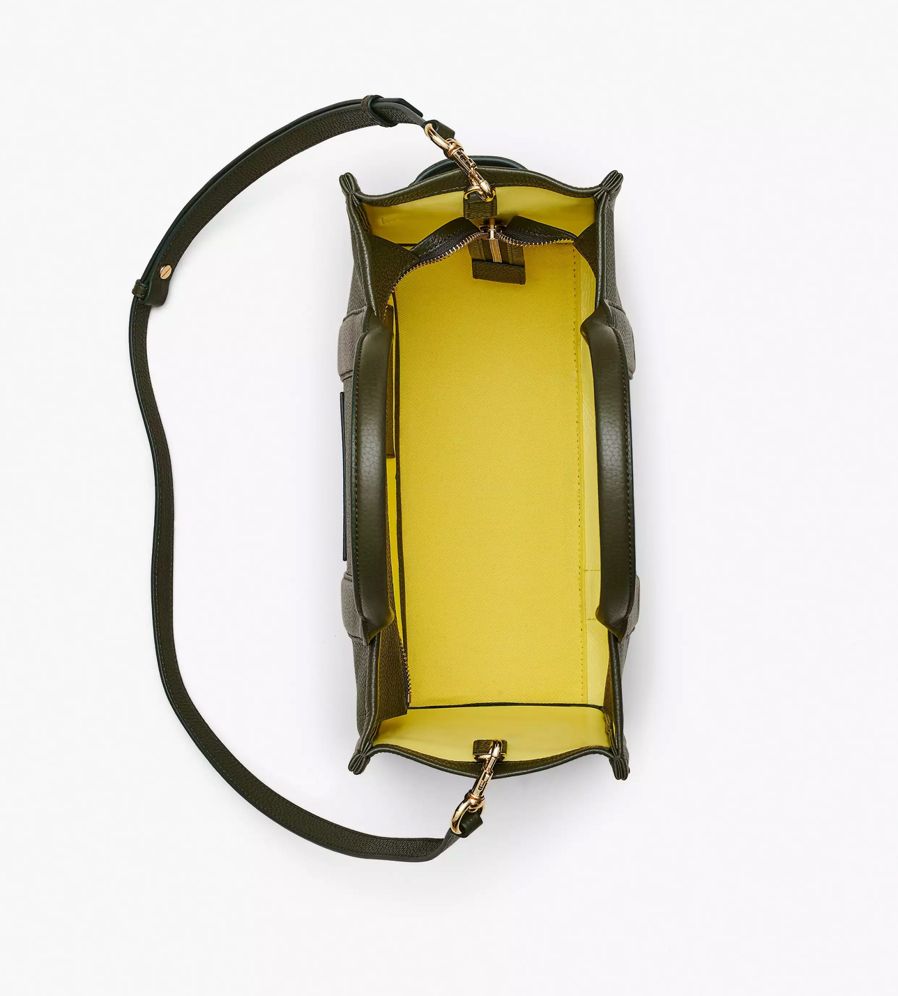 Marc Jacobs Leather Medium Tote Bag-Forest