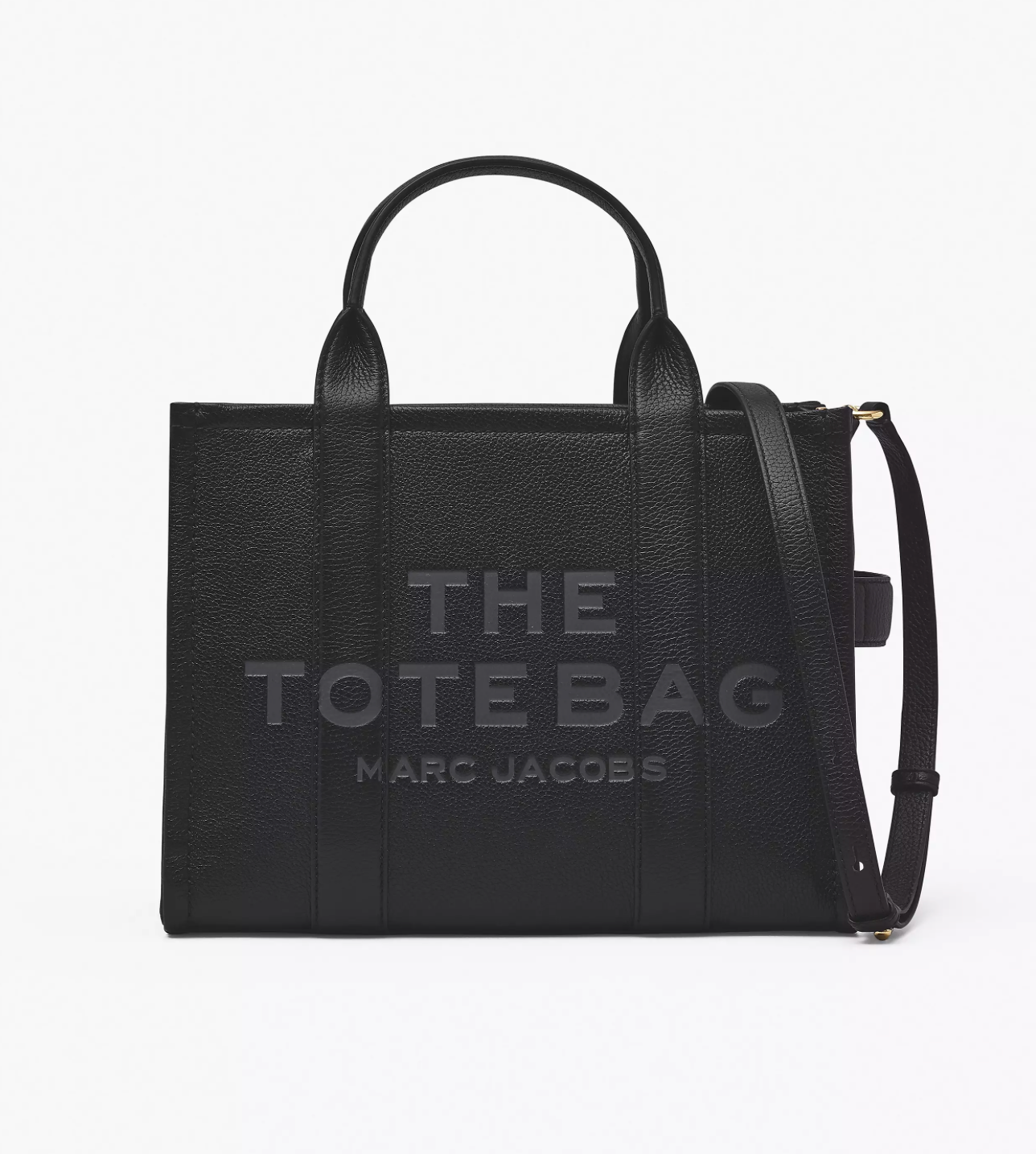 Marc Jacobs Leather Medium Tote Bag-Black