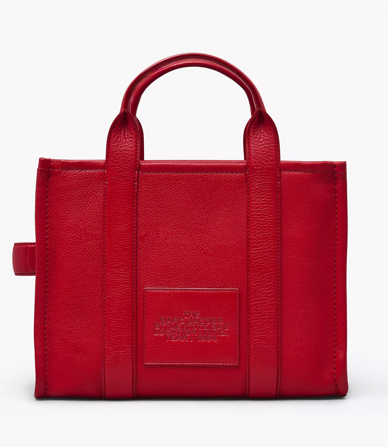 Marc Jacobs Leather Medium Tote Bag-True Red