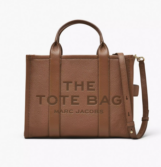 Marc Jacobs Leather Medium Tote Bag-Argan Oil