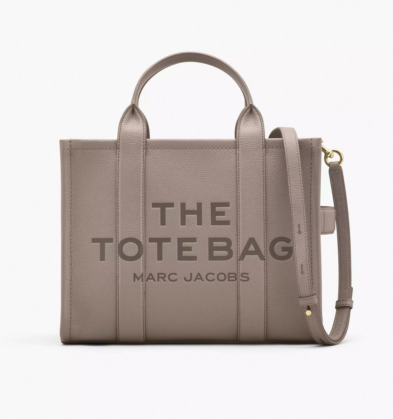 Marc Jacobs Leather Medium Tote Bag-Cement
