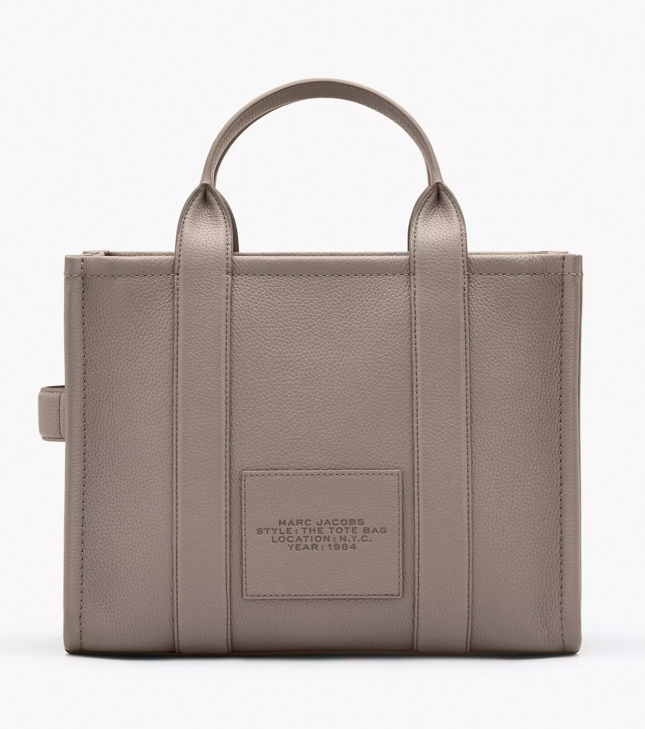 Marc Jacobs Leather Medium Tote Bag-Cement