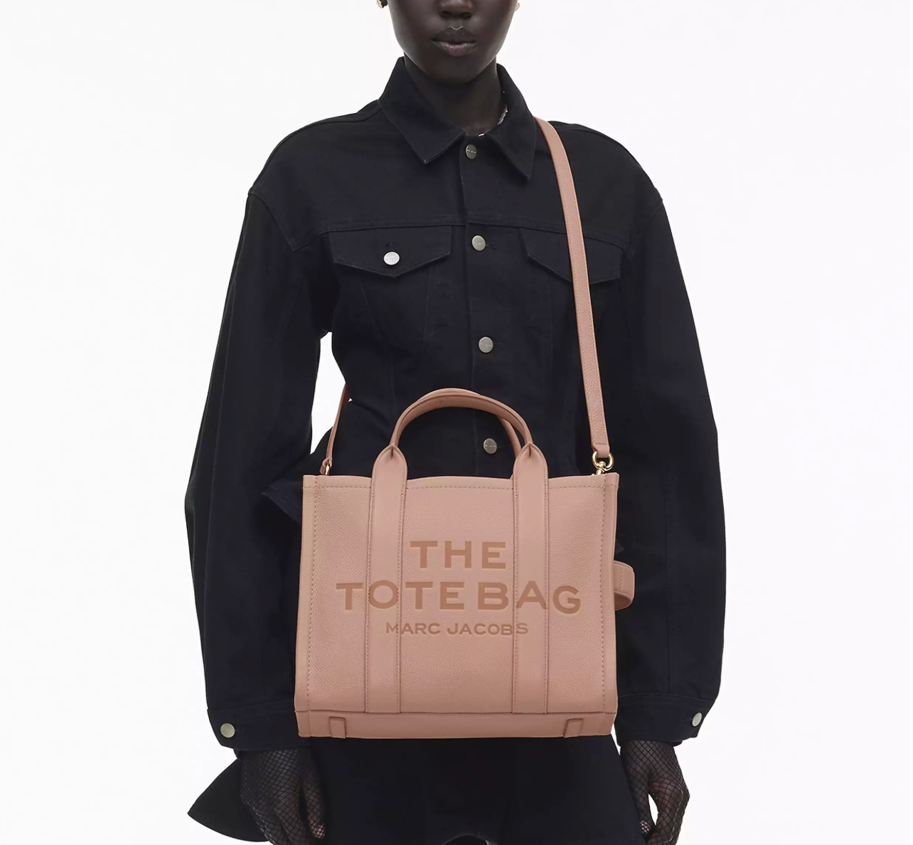 Marc Jacobs Leather Medium Tote Bag-Rose