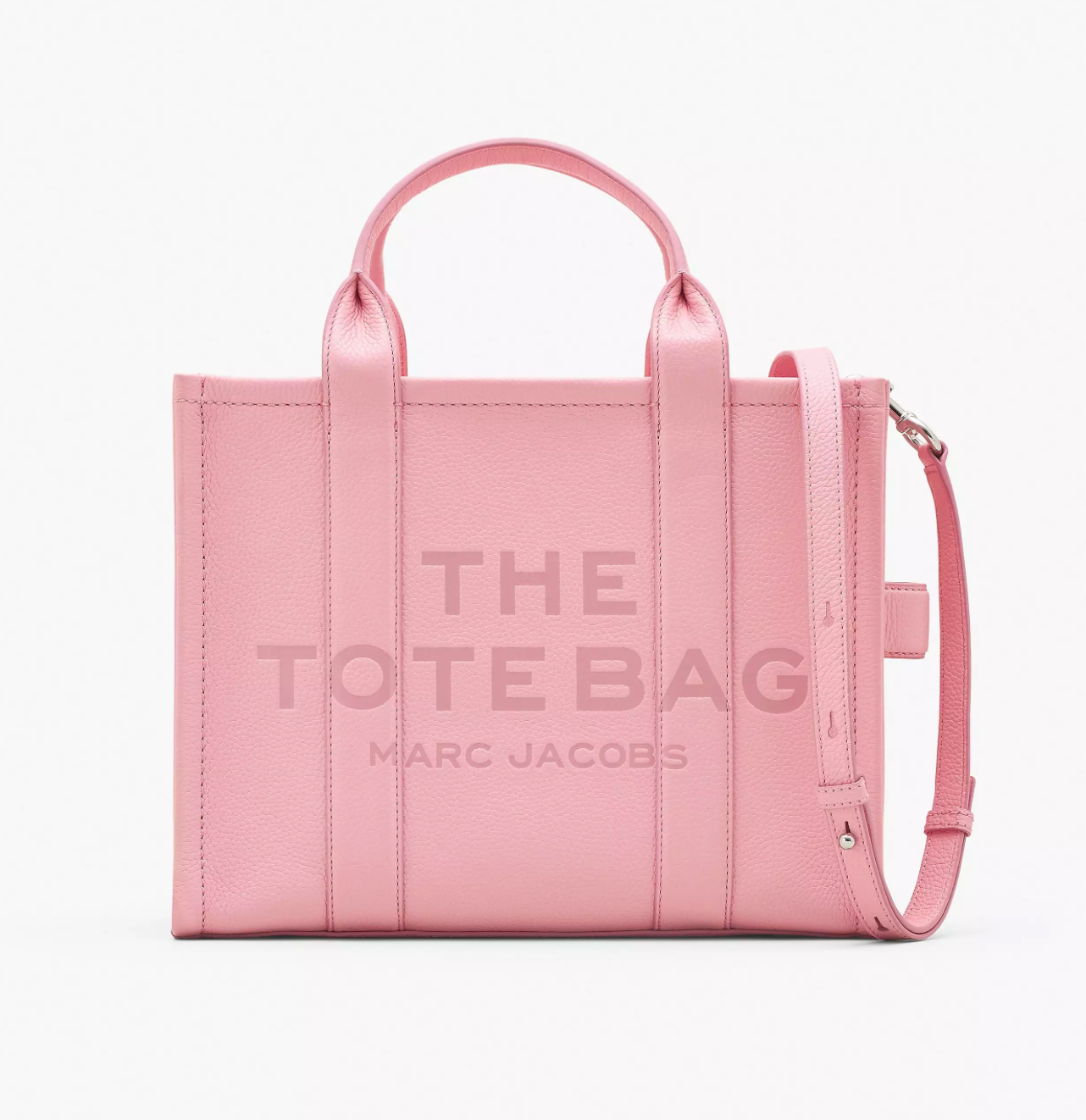 Marc Jacobs Leather Medium Tote Bag-Ribbon Pink