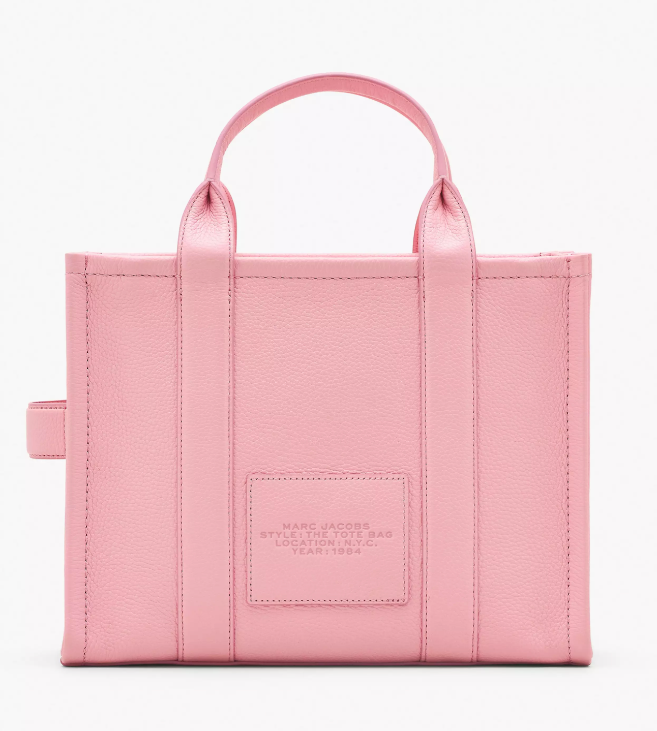 Marc Jacobs Leather Medium Tote Bag-Ribbon Pink