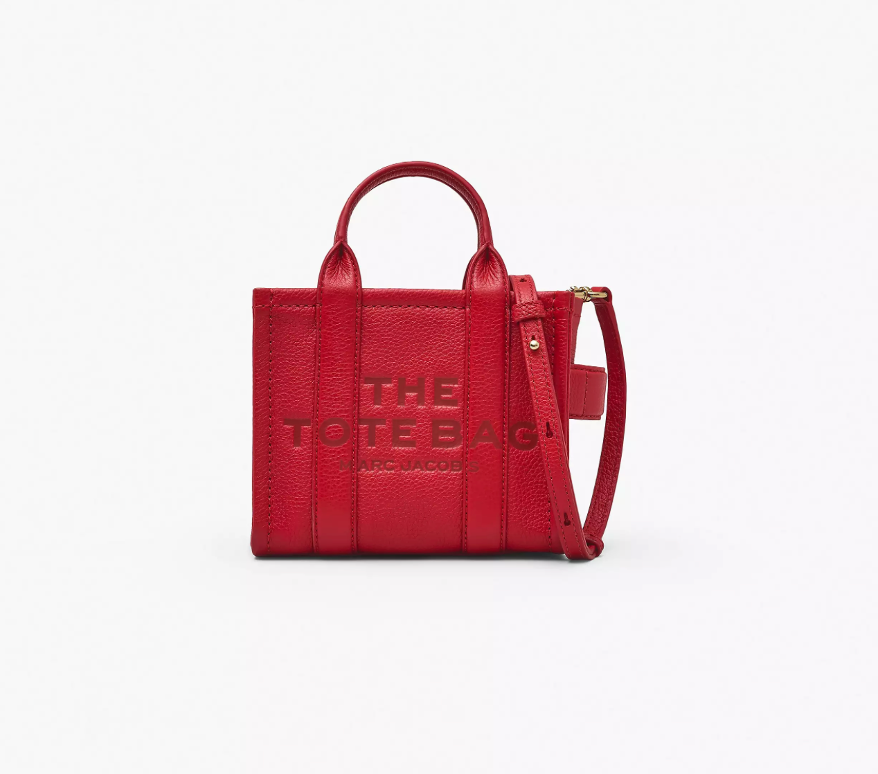 Marc Jacobs The Leather Crossbody Tote Bag-True Red