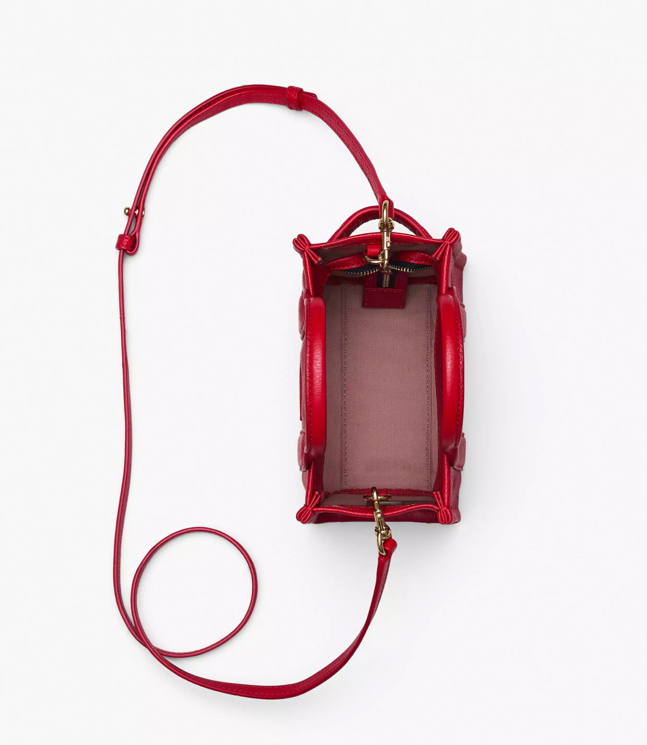 Marc Jacobs The Leather Crossbody Tote Bag-True Red