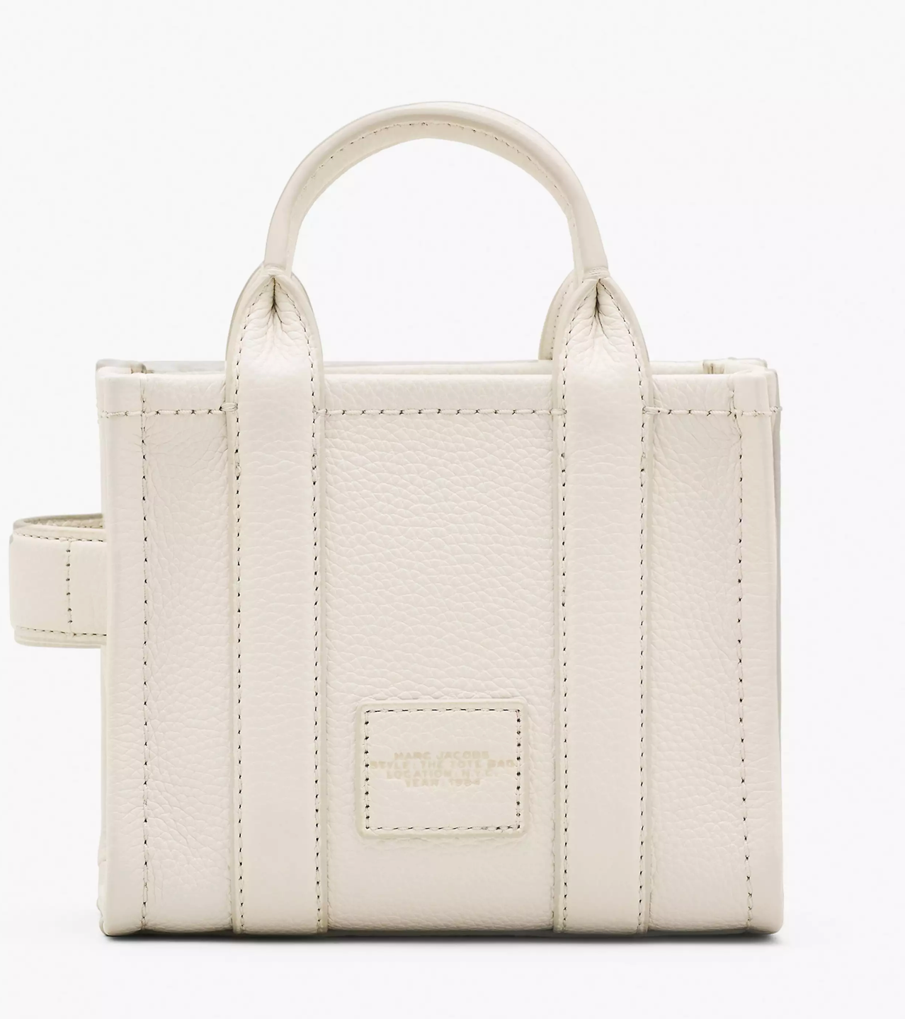 Marc Jacobs The Leather Crossbody Tote Bag-Cotton/Silver