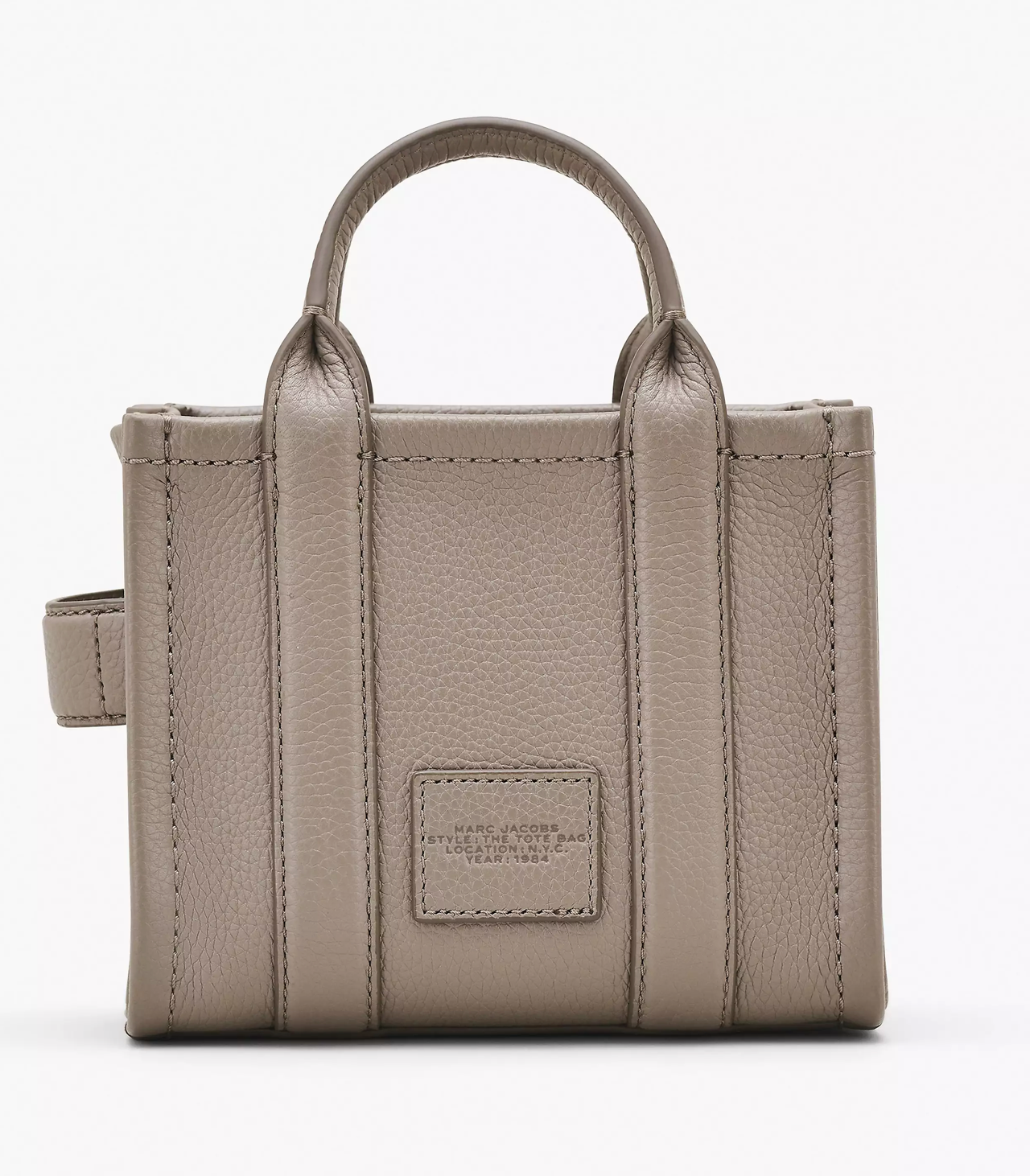 Marc Jacobs The Leather Crossbody Tote Bag-Cement
