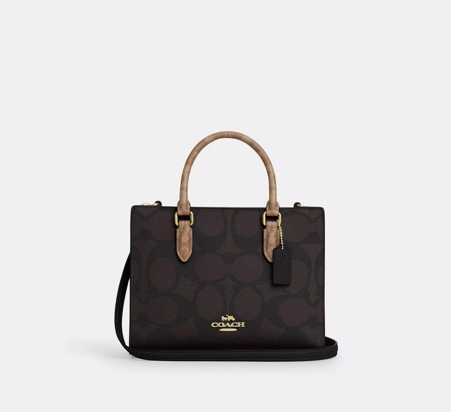 Coach Maggie Small Tote Bag In Blocked Signature Canvas