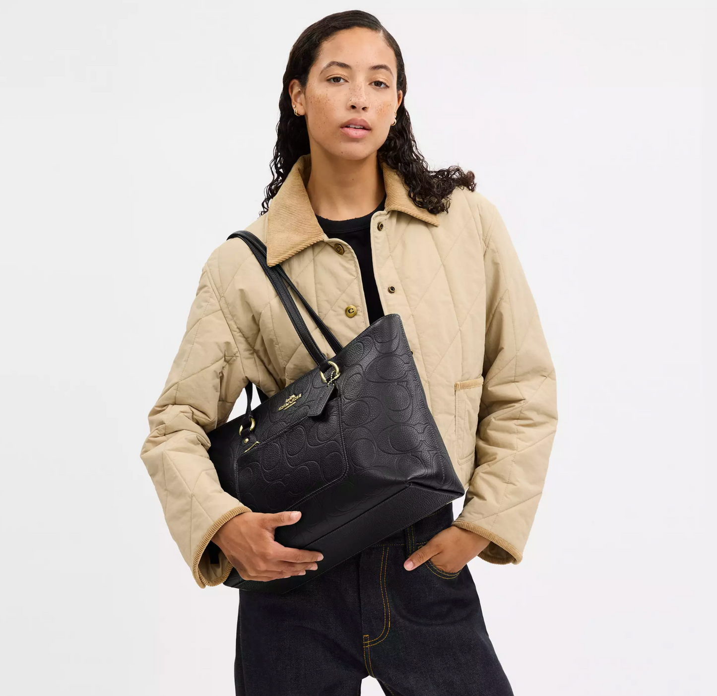 Station Tote Bag In Signature Leather
